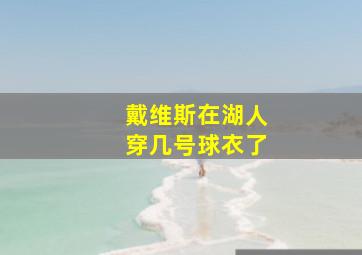 戴维斯在湖人穿几号球衣了