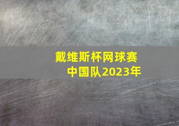 戴维斯杯网球赛中国队2023年