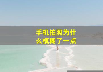 手机拍照为什么模糊了一点