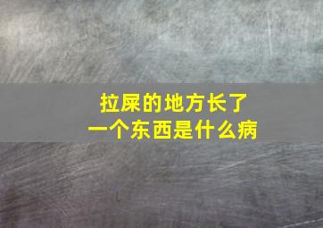 拉屎的地方长了一个东西是什么病