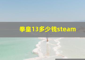 拳皇13多少钱steam