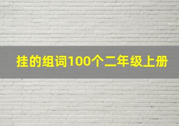 挂的组词100个二年级上册