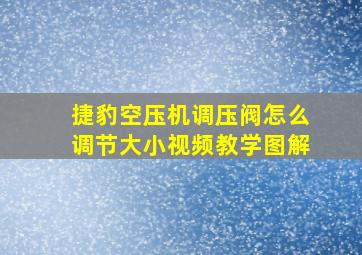 捷豹空压机调压阀怎么调节大小视频教学图解