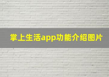 掌上生活app功能介绍图片