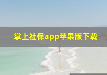 掌上社保app苹果版下载