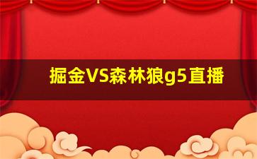 掘金VS森林狼g5直播