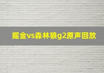 掘金vs森林狼g2原声回放