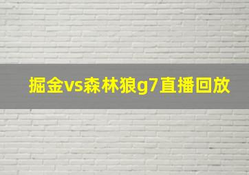 掘金vs森林狼g7直播回放