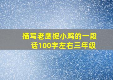 描写老鹰捉小鸡的一段话100字左右三年级