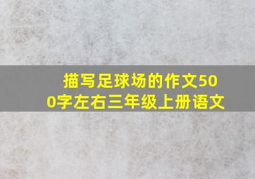 描写足球场的作文500字左右三年级上册语文