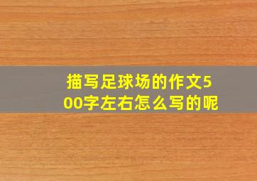 描写足球场的作文500字左右怎么写的呢