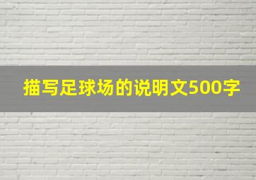 描写足球场的说明文500字