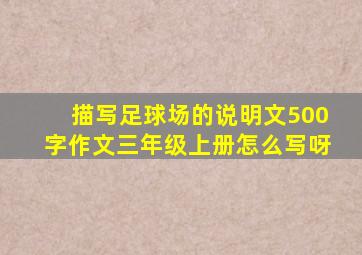 描写足球场的说明文500字作文三年级上册怎么写呀