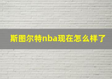 斯图尔特nba现在怎么样了