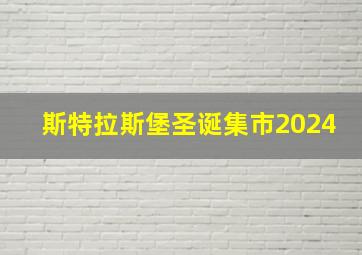 斯特拉斯堡圣诞集市2024