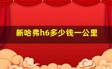 新哈弗h6多少钱一公里