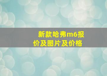 新款哈弗m6报价及图片及价格