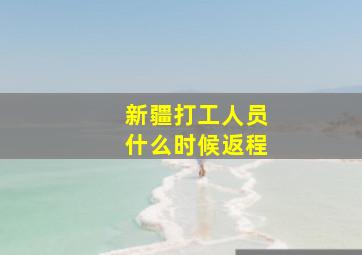 新疆打工人员什么时候返程