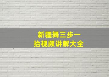 新疆舞三步一抬视频讲解大全