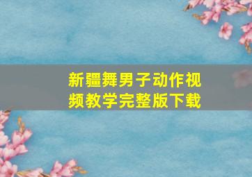 新疆舞男子动作视频教学完整版下载