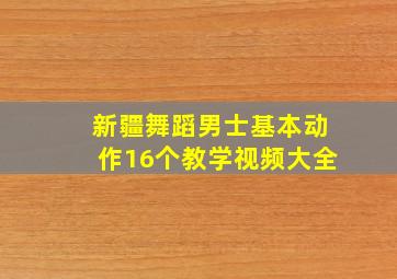 新疆舞蹈男士基本动作16个教学视频大全