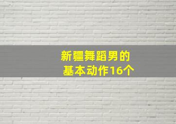 新疆舞蹈男的基本动作16个