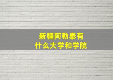 新疆阿勒泰有什么大学和学院