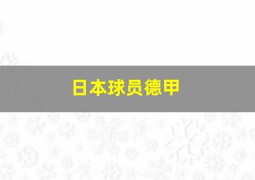 日本球员德甲