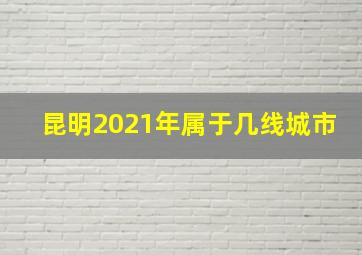 昆明2021年属于几线城市