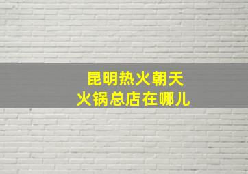 昆明热火朝天火锅总店在哪儿