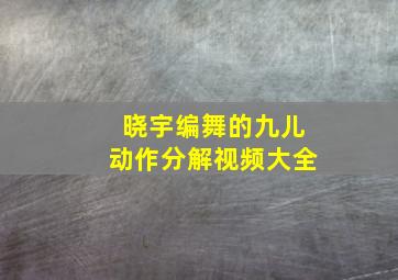 晓宇编舞的九儿动作分解视频大全