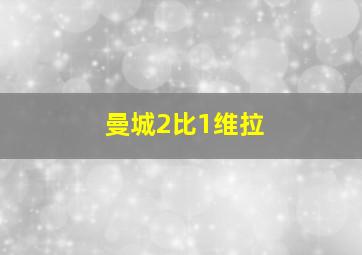 曼城2比1维拉