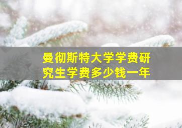 曼彻斯特大学学费研究生学费多少钱一年