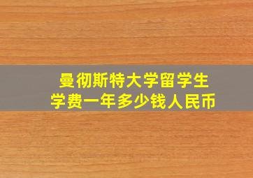 曼彻斯特大学留学生学费一年多少钱人民币