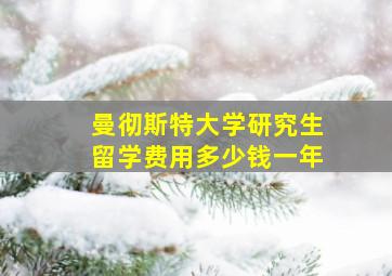 曼彻斯特大学研究生留学费用多少钱一年