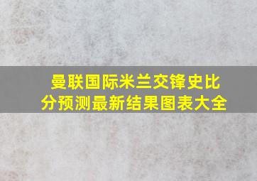 曼联国际米兰交锋史比分预测最新结果图表大全