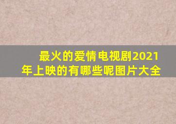 最火的爱情电视剧2021年上映的有哪些呢图片大全