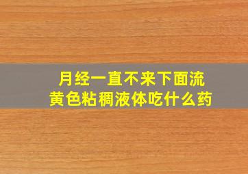 月经一直不来下面流黄色粘稠液体吃什么药