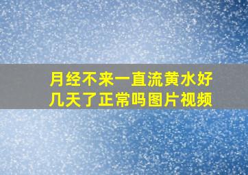 月经不来一直流黄水好几天了正常吗图片视频