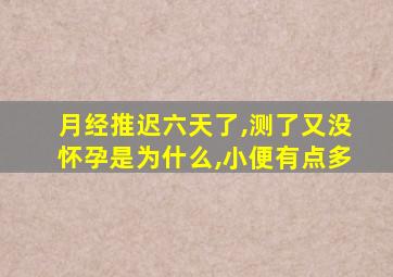 月经推迟六天了,测了又没怀孕是为什么,小便有点多