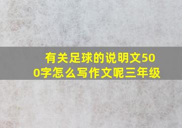 有关足球的说明文500字怎么写作文呢三年级