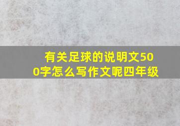 有关足球的说明文500字怎么写作文呢四年级