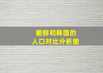 朝鲜和韩国的人口对比分析图