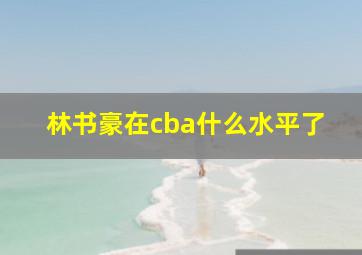 林书豪在cba什么水平了