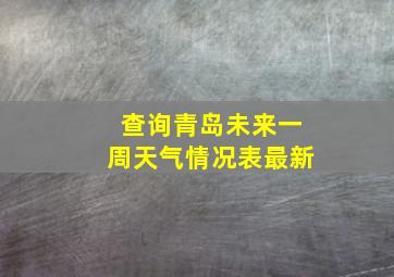 查询青岛未来一周天气情况表最新