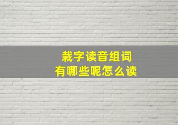 栽字读音组词有哪些呢怎么读