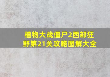 植物大战僵尸2西部狂野第21关攻略图解大全