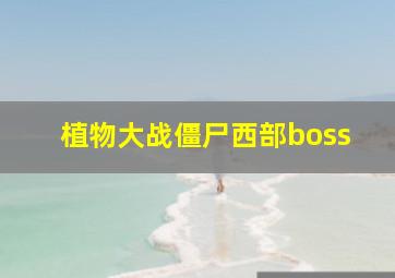 植物大战僵尸西部boss