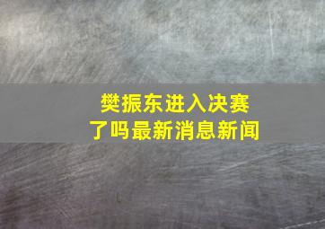 樊振东进入决赛了吗最新消息新闻