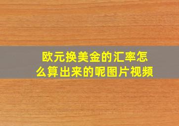 欧元换美金的汇率怎么算出来的呢图片视频